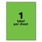 Avery High-Visibility Permanent Laser ID Labels, 8 1/2 x 11, Neon Green, 100PK 5940 - alternate 5